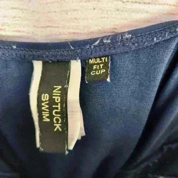 Niptuck swim tankini top navy and silver size 4 - Picture 4 of 7